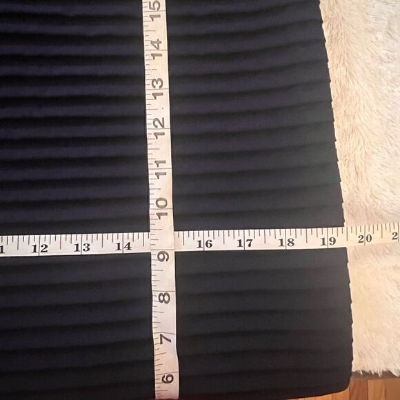 J.Crew Womens Navy Blue Short-Sleeve Crew-Neck Chiffon Ruffle Shift Dress Size 2 - Picture 9 of 10